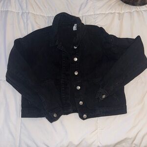 black jean jacket